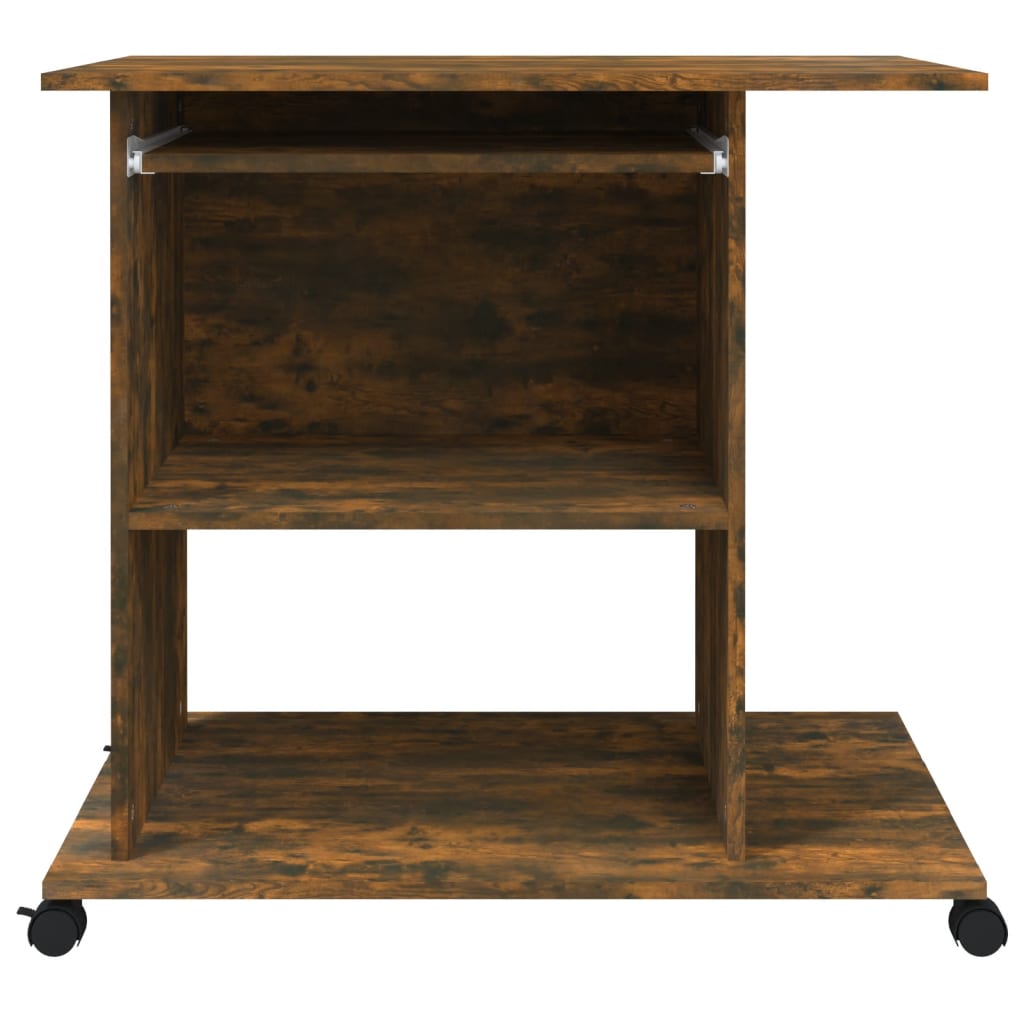 Desk Smoked Oak 80x50x75 cm Engineered Wood
