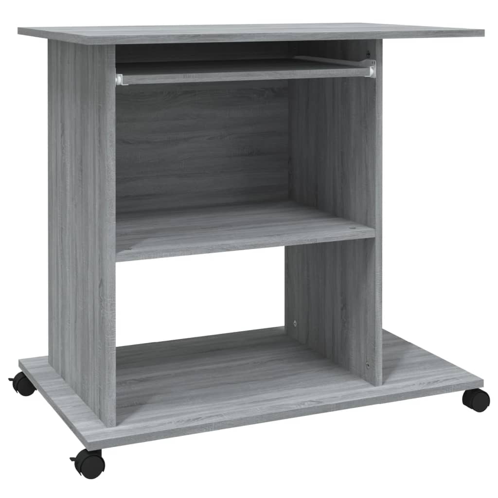 Desk Grey Sonoma 80x50x75 cm Engineered Wood
