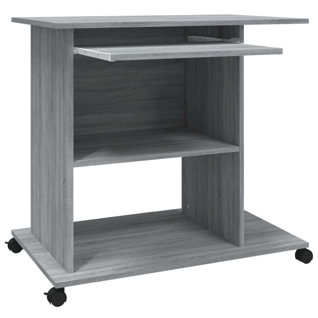 Desk Grey Sonoma 80x50x75 cm Engineered Wood