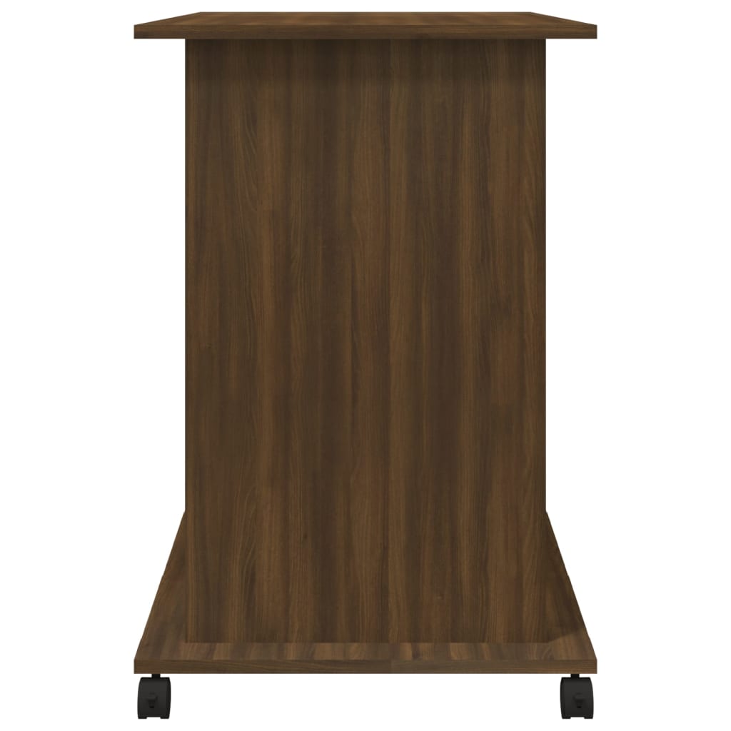 Bureau marron aspect chêne 80x50x75 cm en bois d'ingénierie