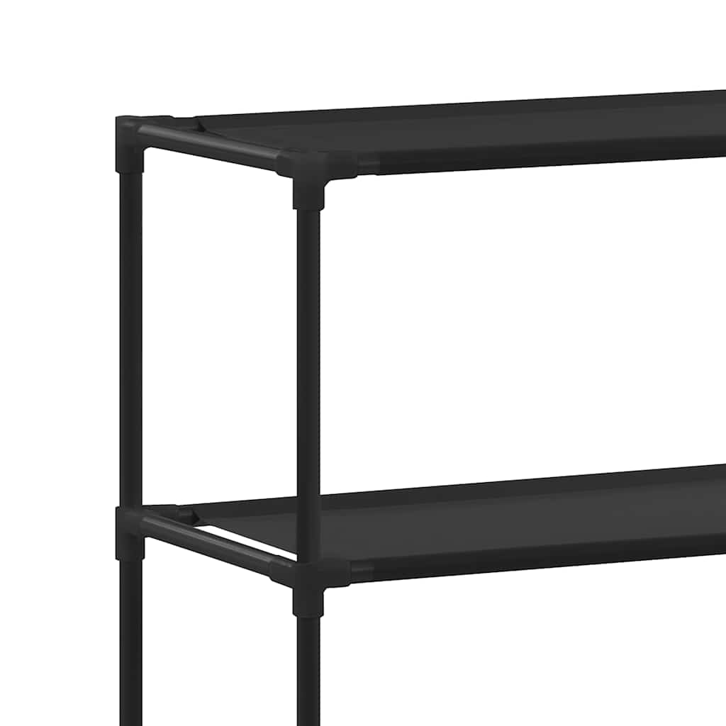 Étagère pour machine à laver 2 niveaux Noir 69x28x143 cm Fer