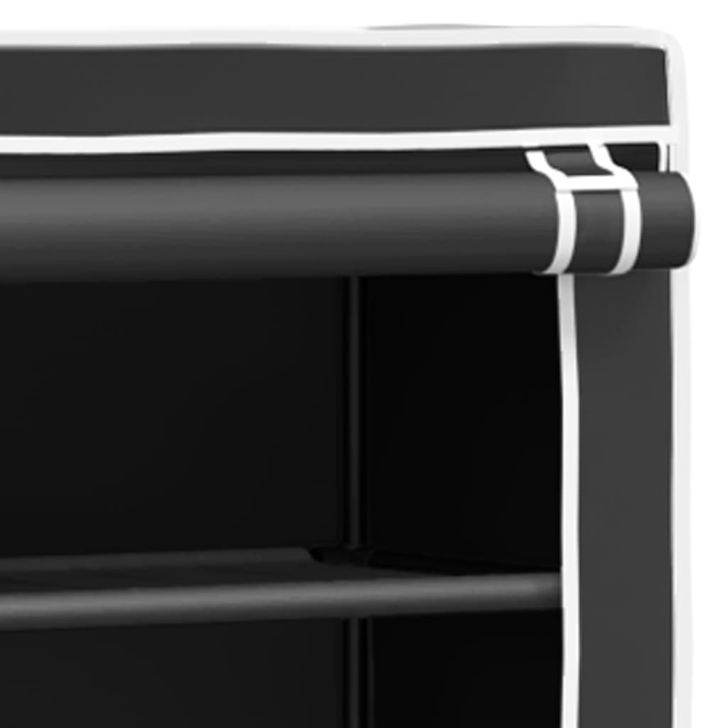 Étagère pour machine à laver 2 tablettes Noir 71x29,5x170,5 cm Fer