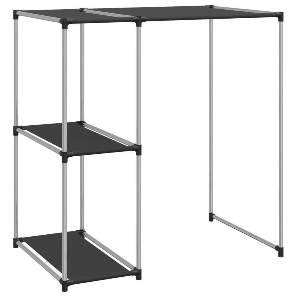 Étagère de machine à laver noire 87x55x90,5 cm Fer