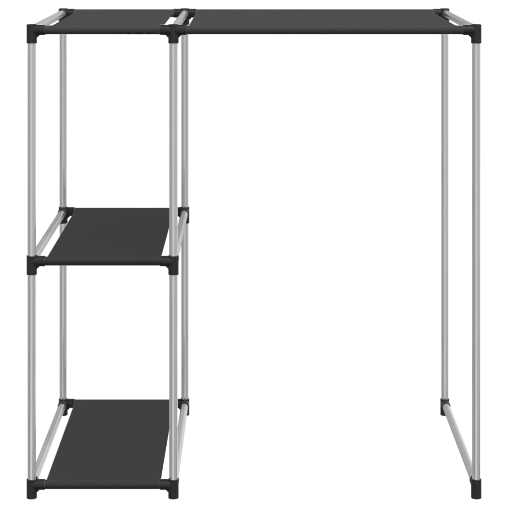 Étagère de machine à laver noire 87x55x90,5 cm Fer