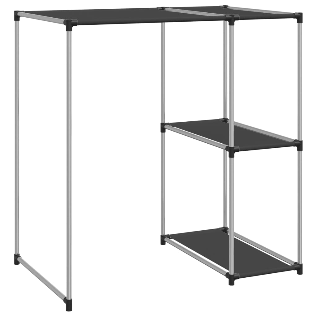 Étagère de machine à laver noire 87x55x90,5 cm Fer