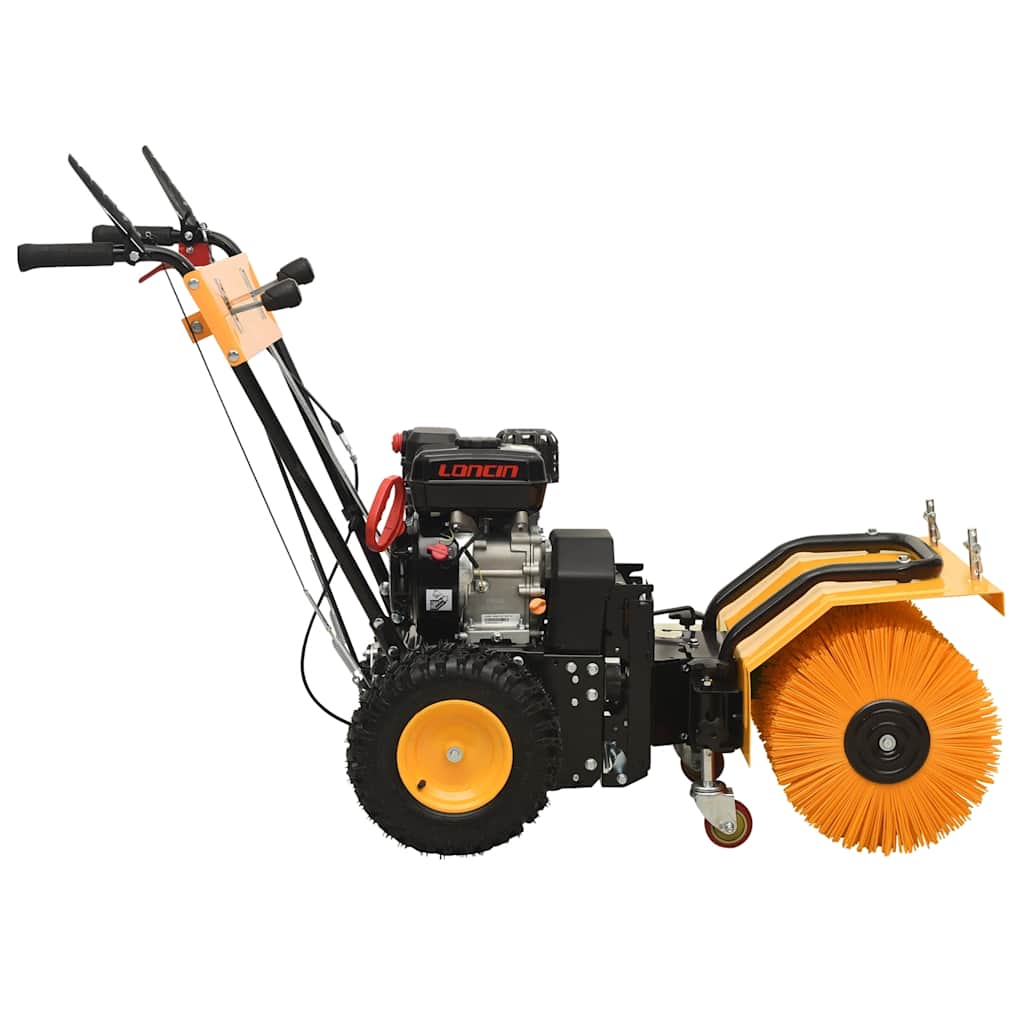 4-in-1 Schneefräse und Kehrmaschine Set Benzinbetrieben 6,5 PS