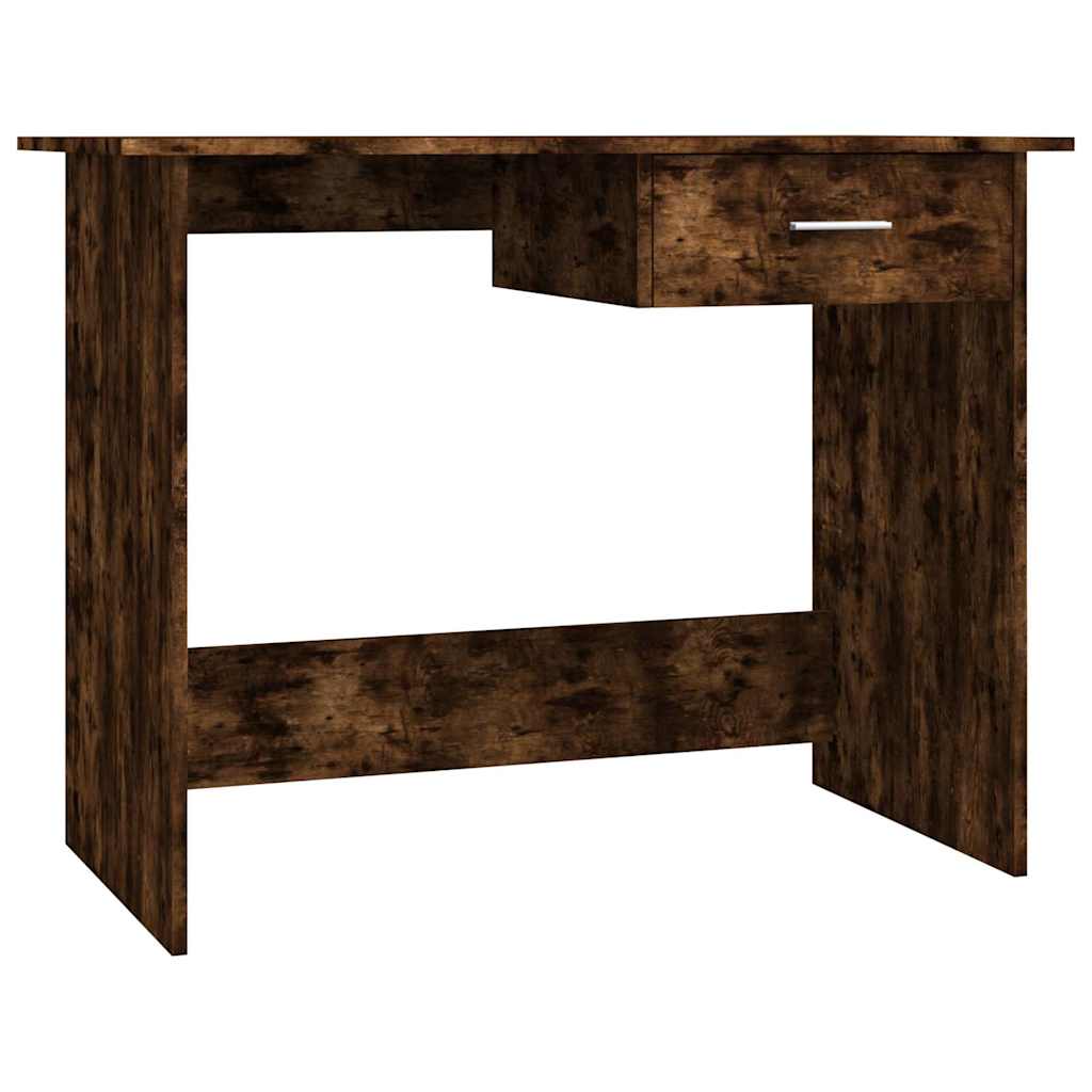 Bureau en chêne fumé 100x50x76 cm Matériau à base de bois