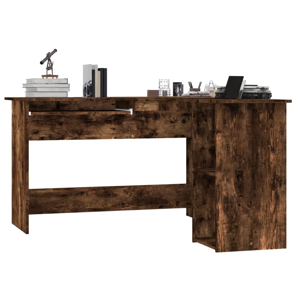 Corner desk smoked oak 120x140x75 cm wood material