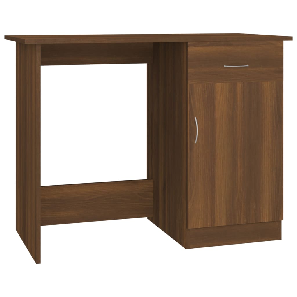 Desk Brown Oak Effect 100x50x76 cm Engineered Wood