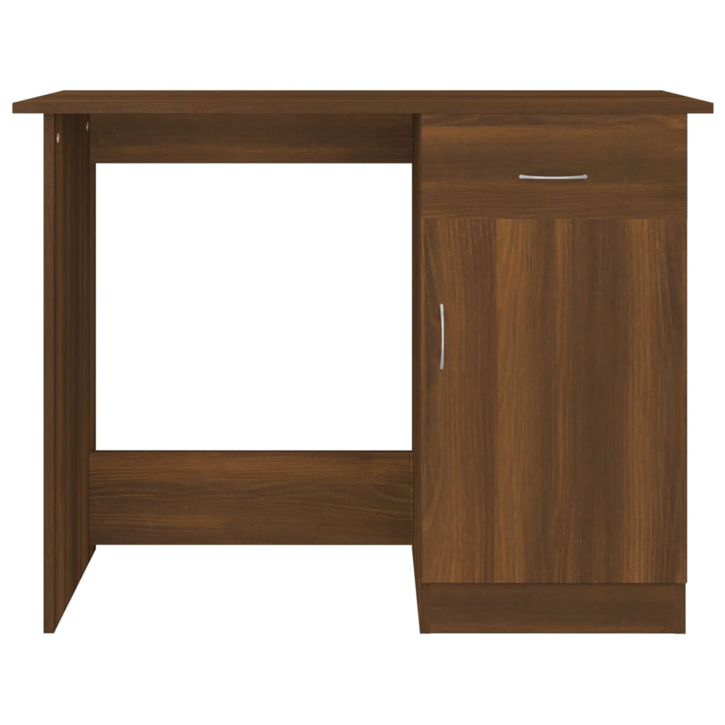 Desk Brown Oak Effect 100x50x76 cm Engineered Wood