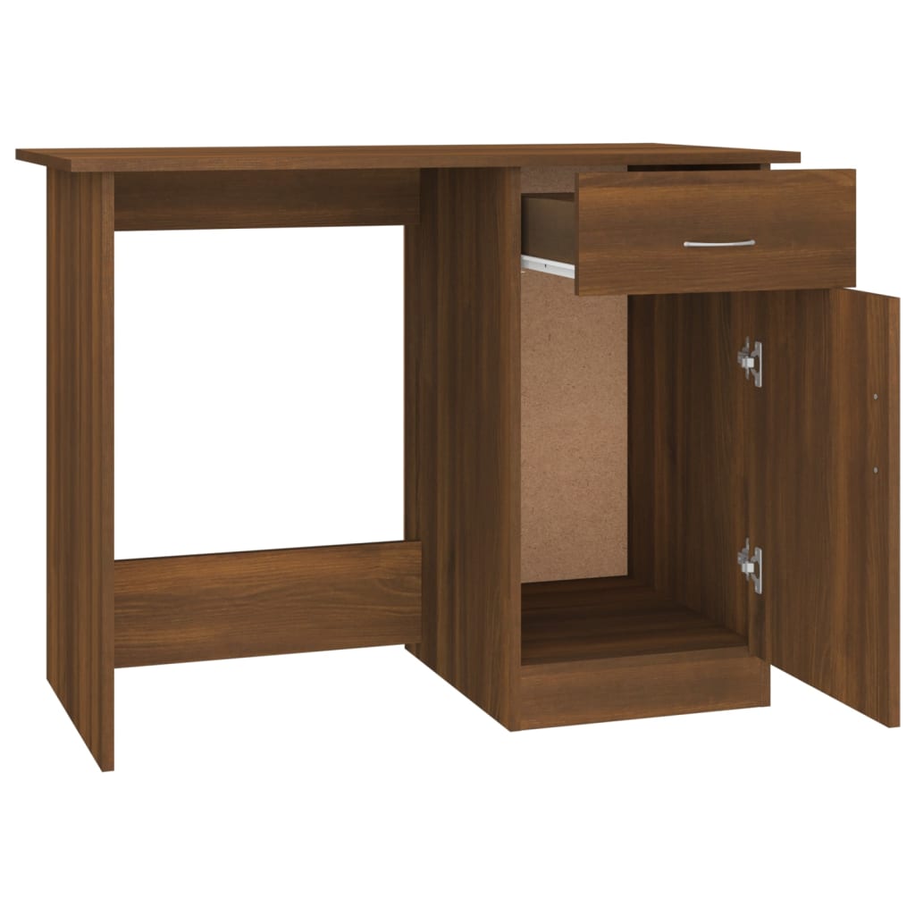 Desk Brown Oak Effect 100x50x76 cm Engineered Wood