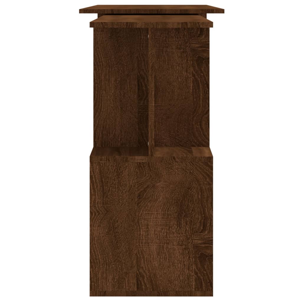 Corner Desk Brown Oak Effect 200x50x76 cm Engineered Wood
