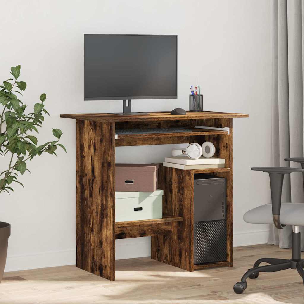 Bureau Chêne fumé 80x45x74 cm Matériau à base de bois
