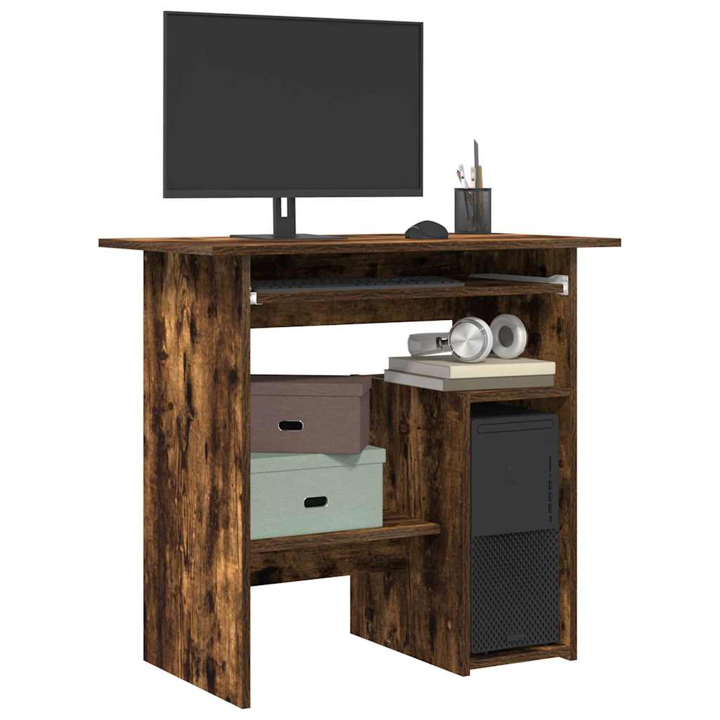 Bureau Chêne fumé 80x45x74 cm Matériau à base de bois