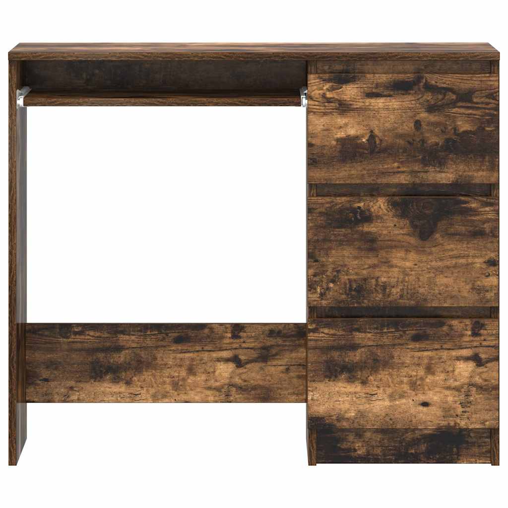 Bureau chêne fumé 90x45x76 cm bois d'ingénierie