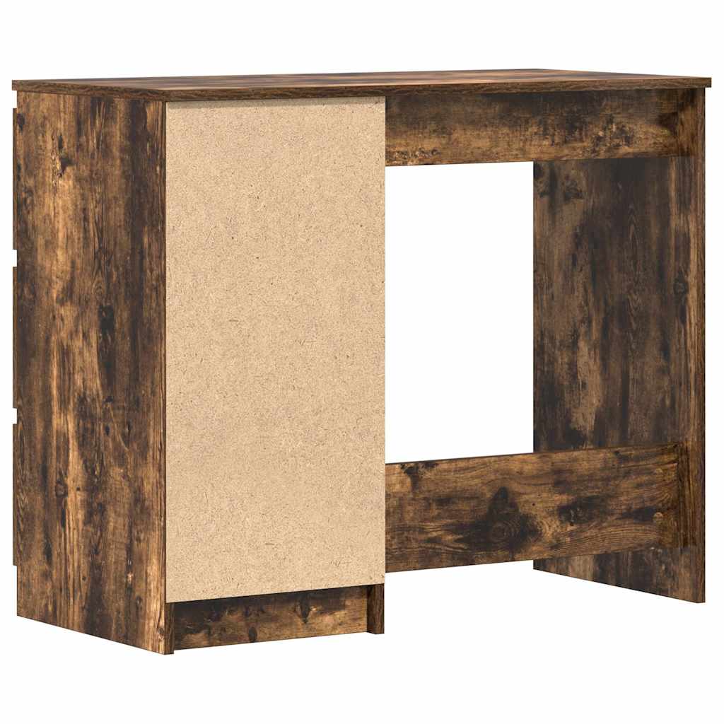 Bureau chêne fumé 90x45x76 cm bois d'ingénierie