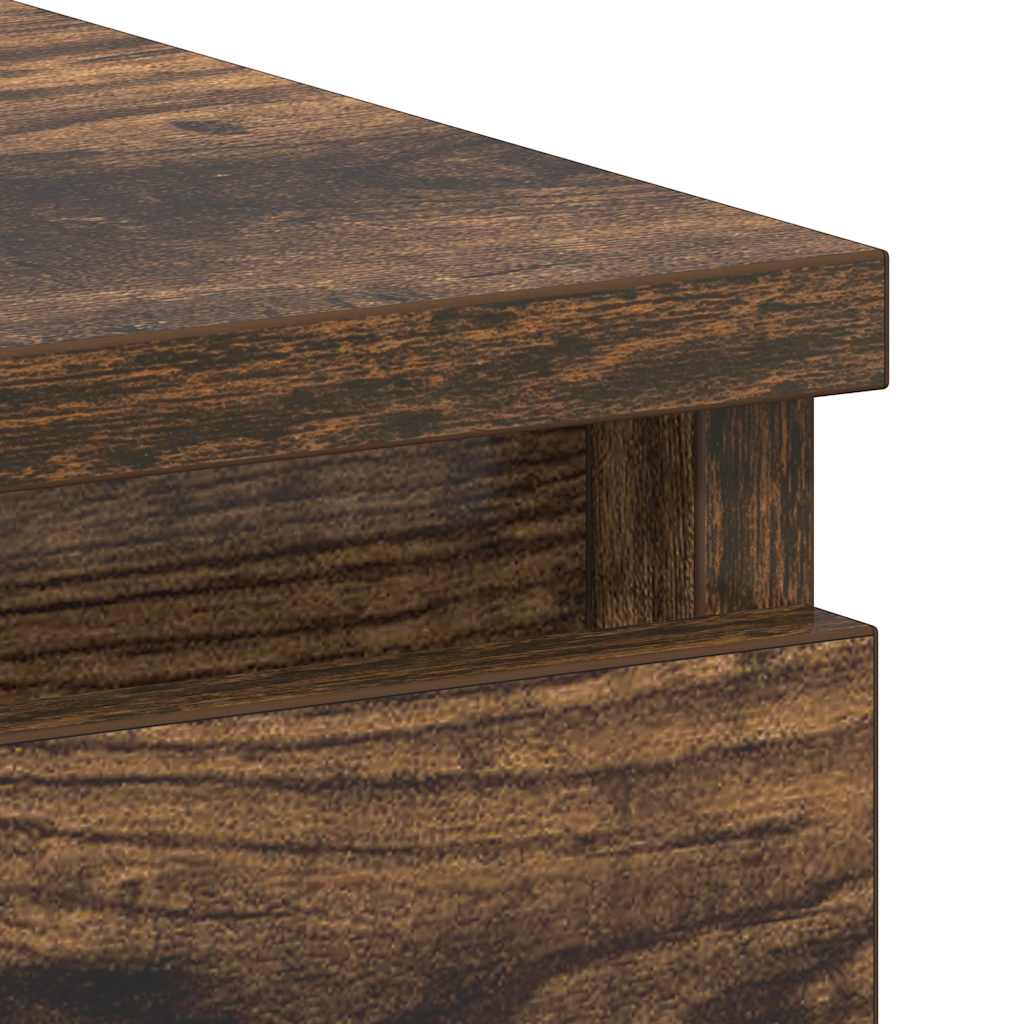 Bureau chêne fumé 90x45x76 cm bois d'ingénierie