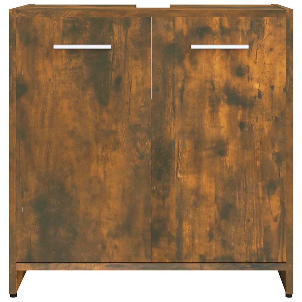 Badschrank Räuchereiche 60x33x60 cm Holzwerkstoff