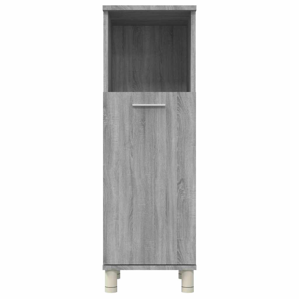 Badschrank Grau Sonoma 30x30x95 cm Holzwerkstoff