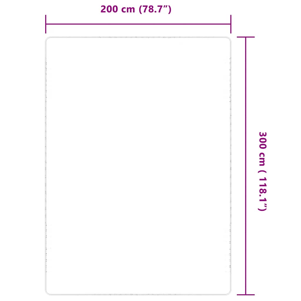 Jute carpet with latex backing 200x300 cm