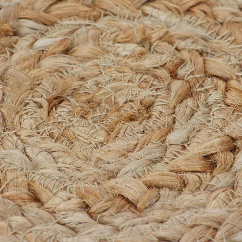 Teppich Geflochten Jute 180 cm Rund