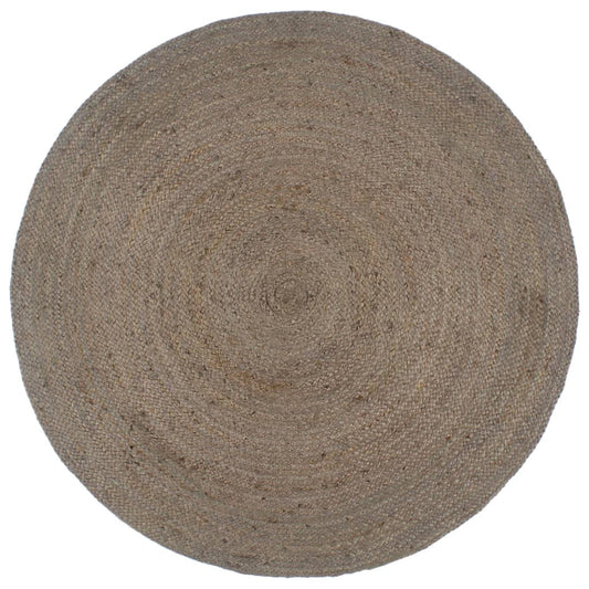 Rug Handcrafted Jute Round 210 cm Grey