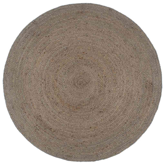 Carpet Handcrafted Jute Round 240 cm Grey