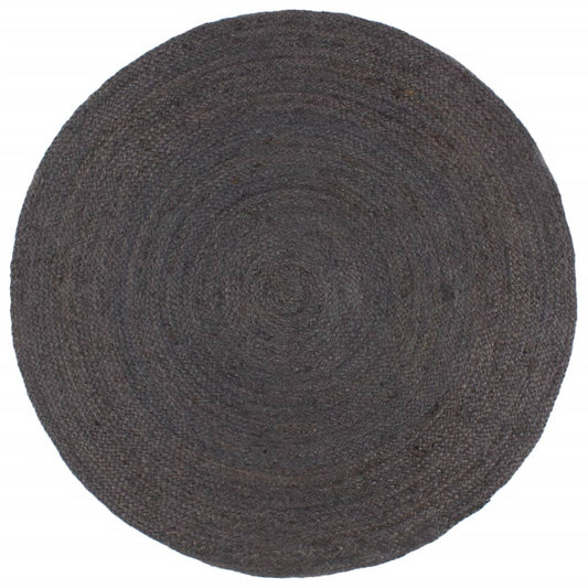 Handmade Jute Round Rug 210 cm Dark Grey