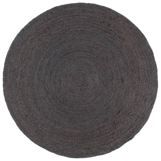 Handmade Jute Round Rug 240 cm Dark Grey
