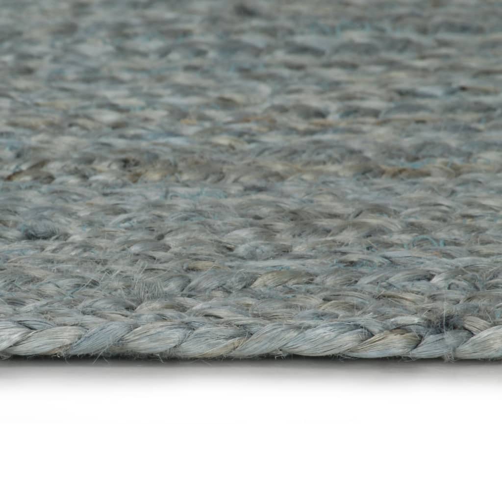 Tapis Fait main Jute Rond 210 cm Vert olive