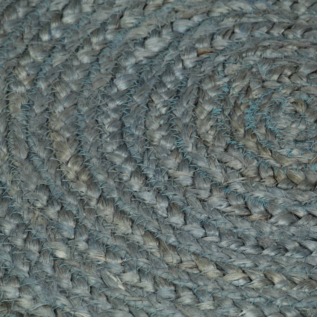 Tapis Fait main Jute Rond 210 cm Vert olive