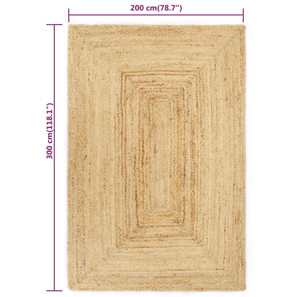 Rug Handcrafted Jute 200x300 cm