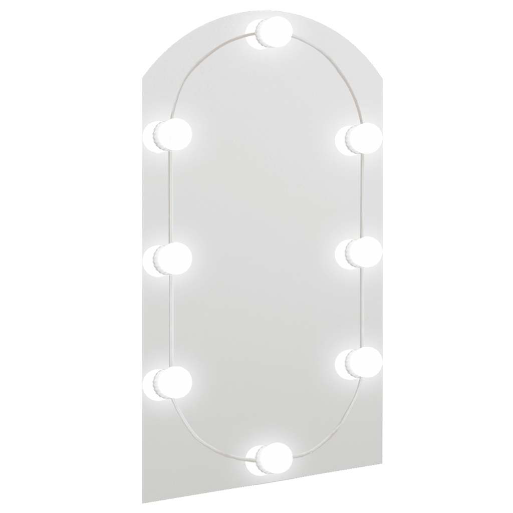 Miroir avec lumières LED 70x40 cm Verre en forme d'arc