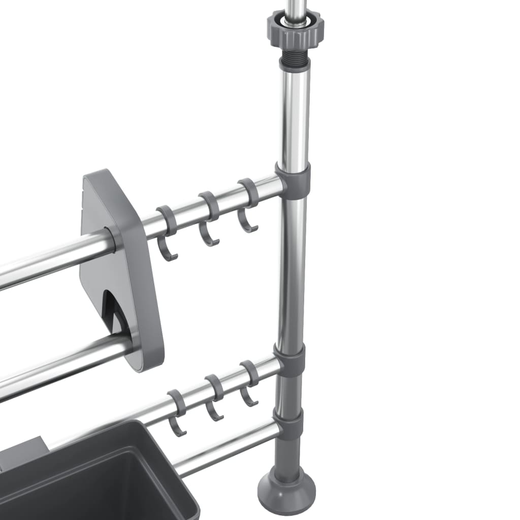 Organisateur de cuisine réglable en aluminium
