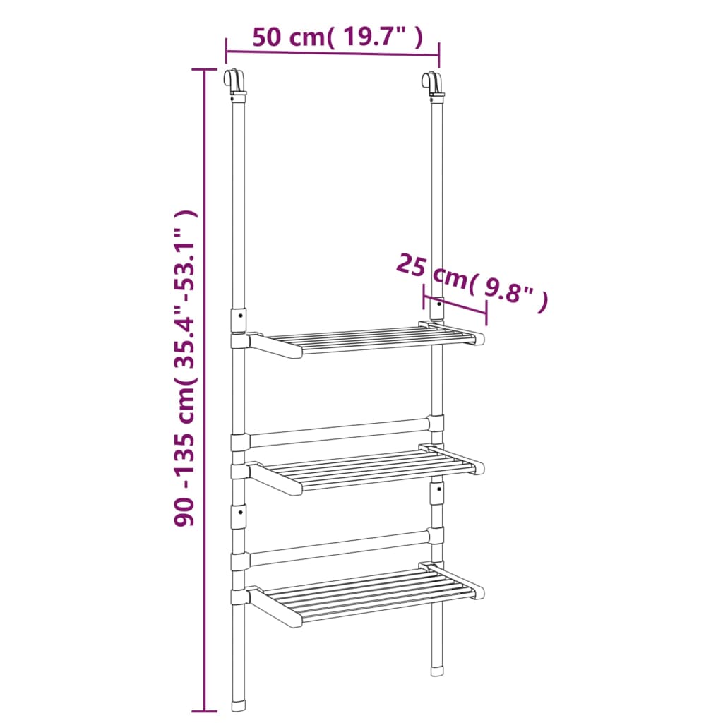 3-Tier Aluminum Hanging Laundry Dryer