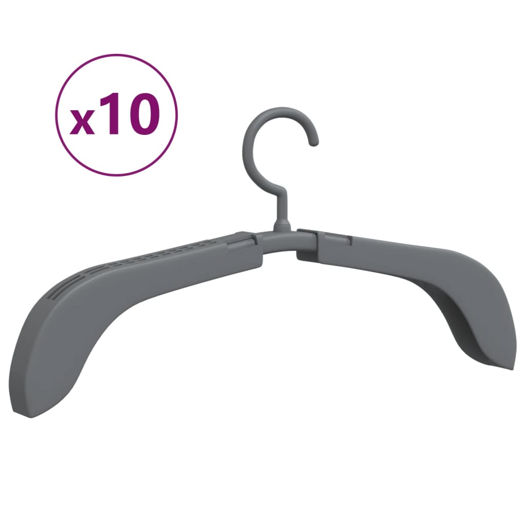 Cintres extensibles 10 pièces Gris