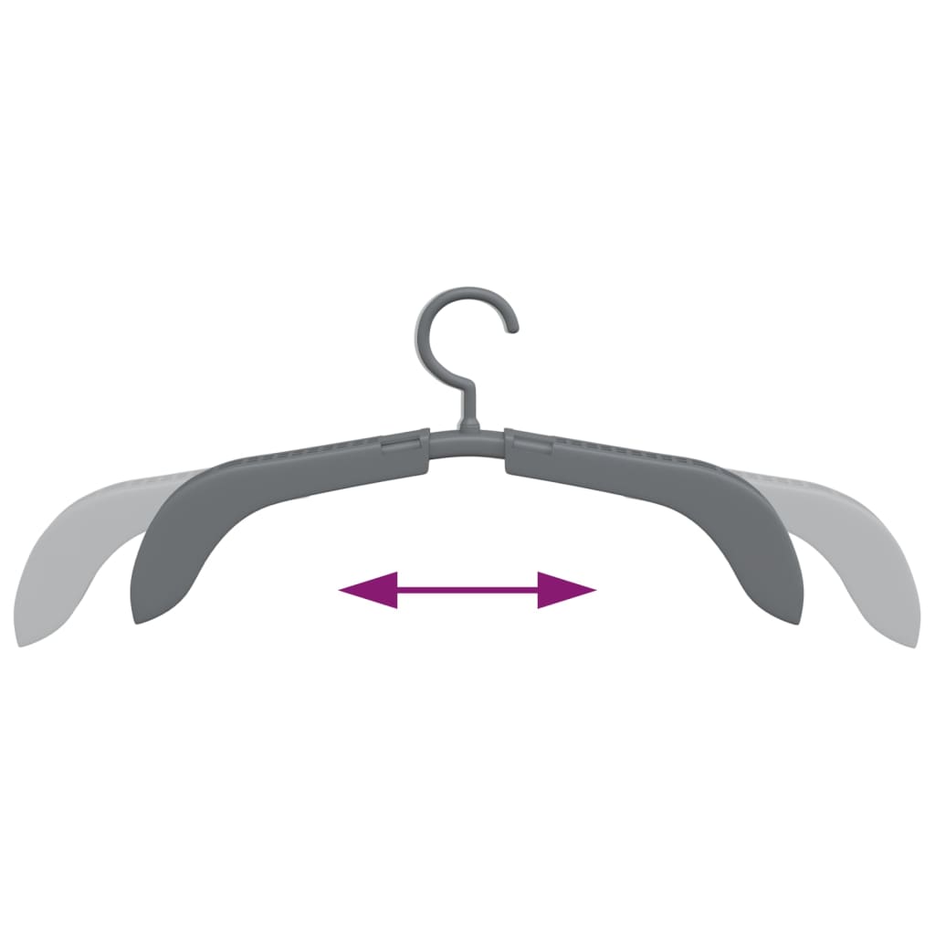 Cintres extensibles 10 pièces Gris