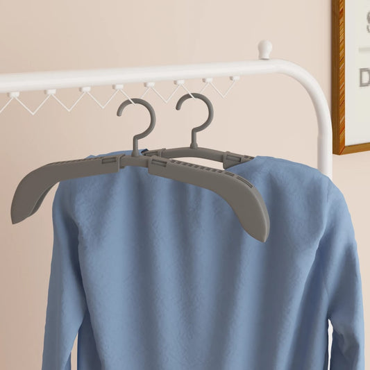 Extendable Clothes Hangers 10 Pcs. Grey