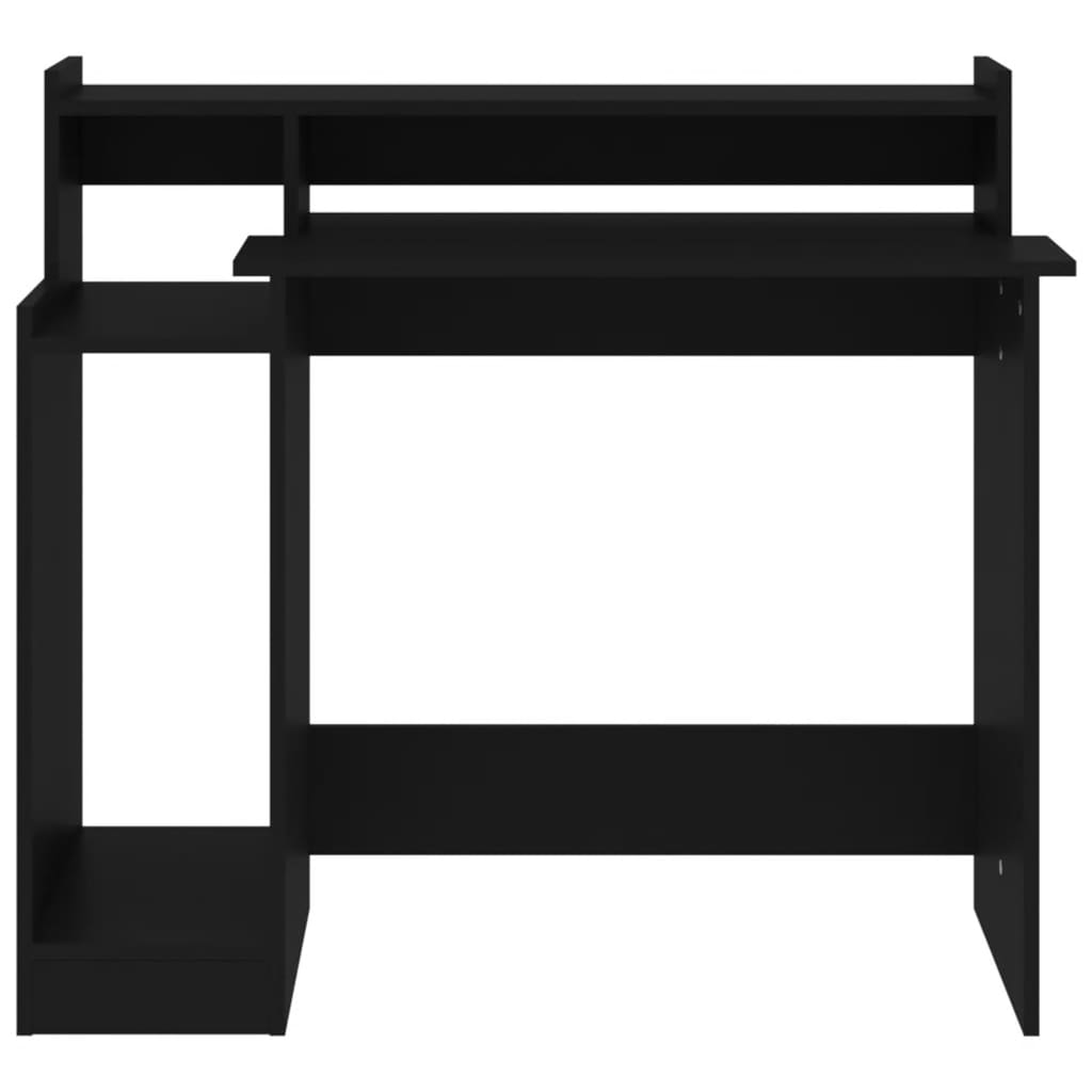 Desk with LEDs Black 97x45x90 cm Engineered Wood