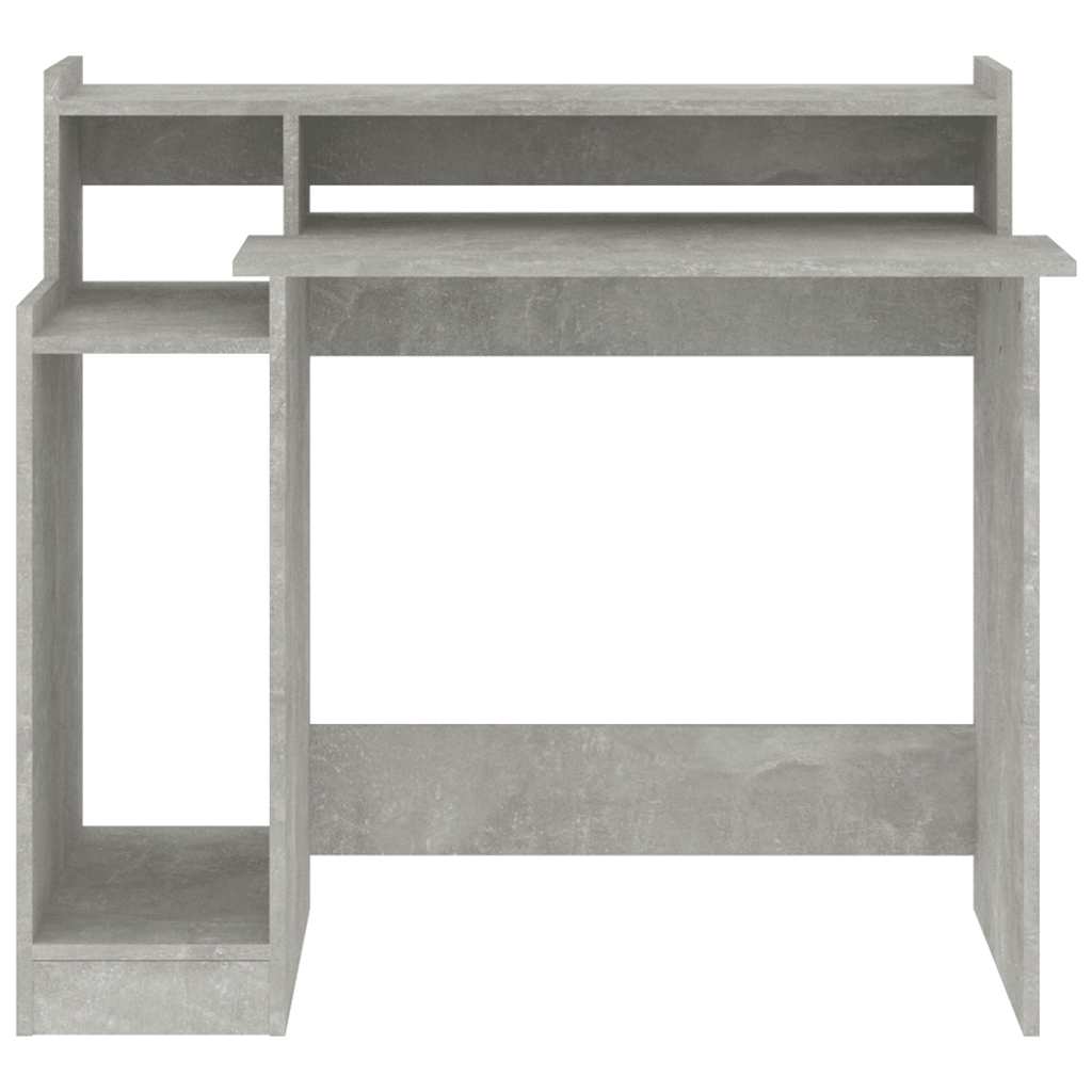 Desk with LEDs Concrete Grey 97x45x90 cm Engineered Wood