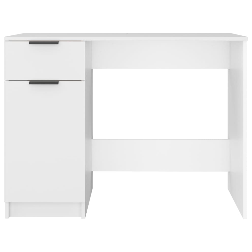 Bureau blanc 100x50x75 cm en panneaux de particules
