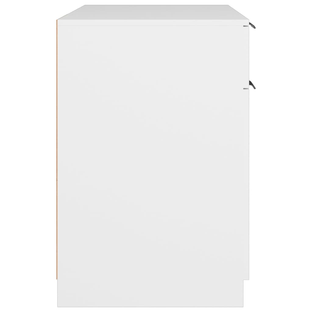 Bureau blanc 100x50x75 cm en panneaux de particules