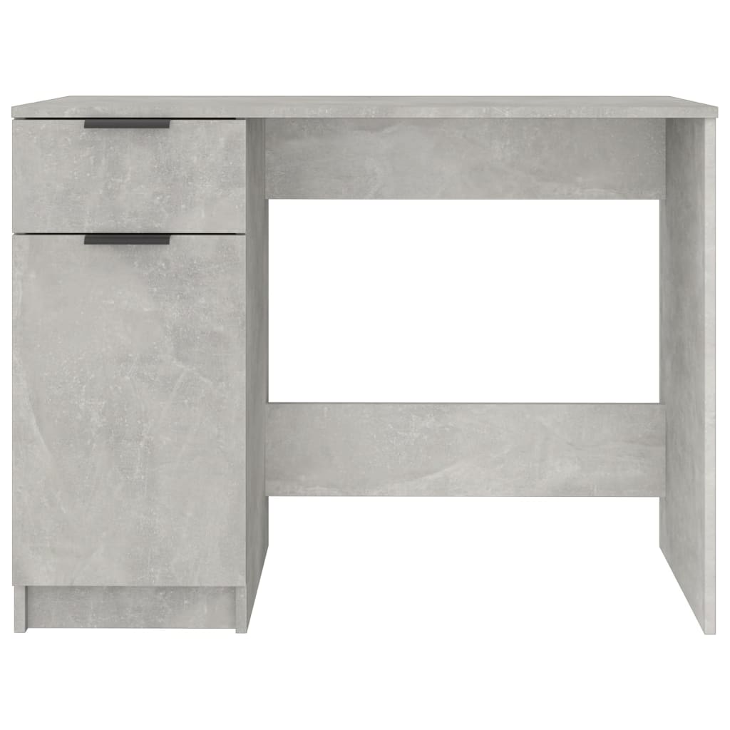 Bureau gris béton 100x50x75 cm panneau de particules