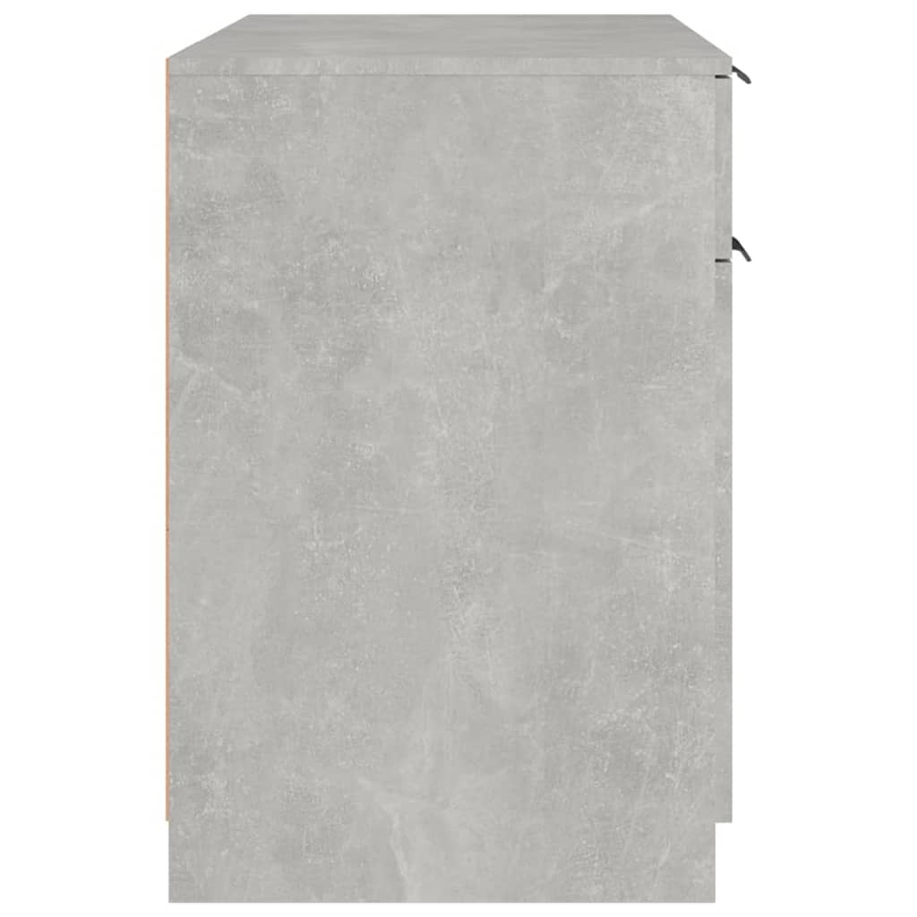Bureau gris béton 100x50x75 cm panneau de particules