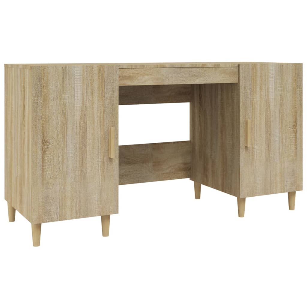 Bureau en aggloméré chêne Sonoma 140x50x75 cm