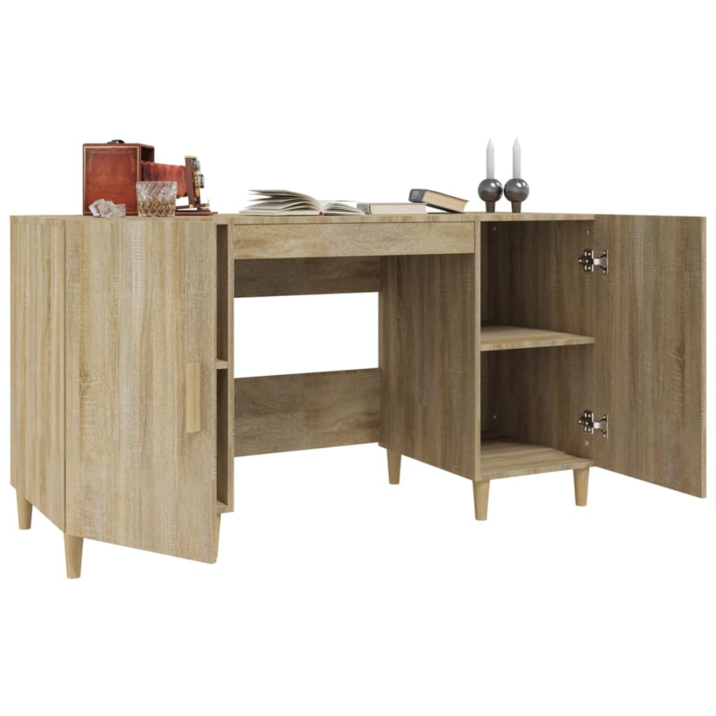 Bureau en aggloméré chêne Sonoma 140x50x75 cm