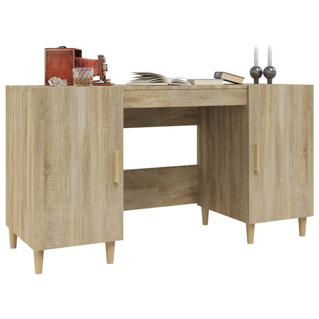 Bureau en aggloméré chêne Sonoma 140x50x75 cm