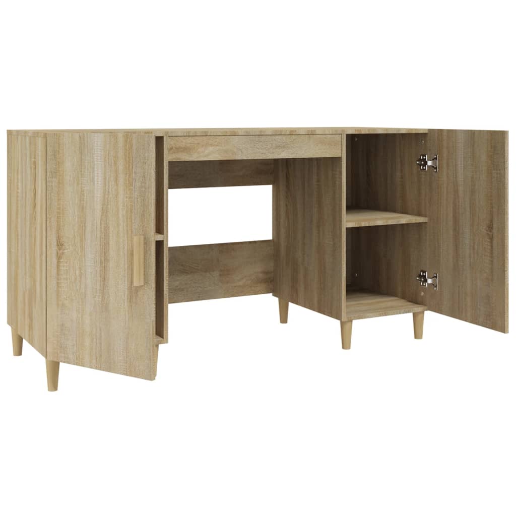 Bureau en aggloméré chêne Sonoma 140x50x75 cm