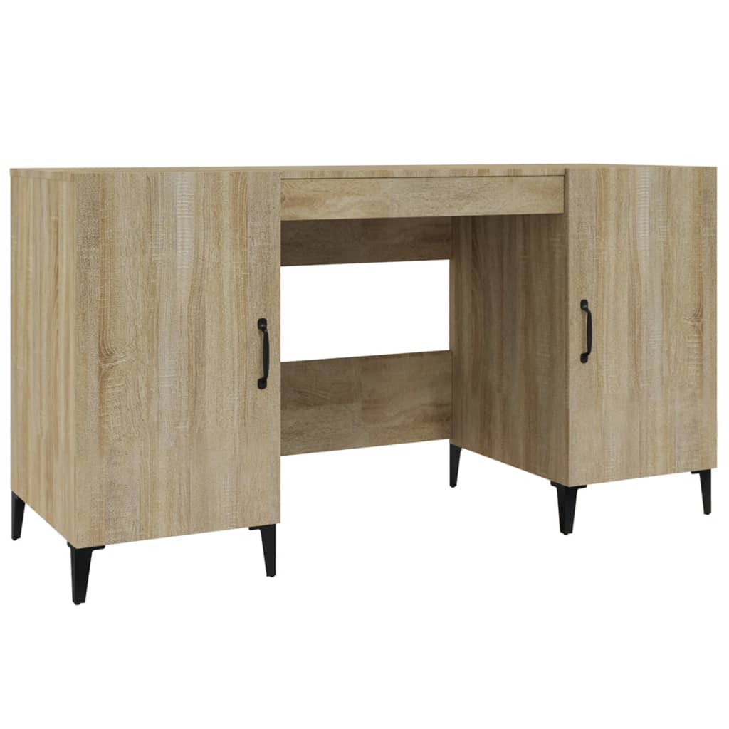 Bureau chêne Sonoma 140x50x75 cm en bois d'ingénierie