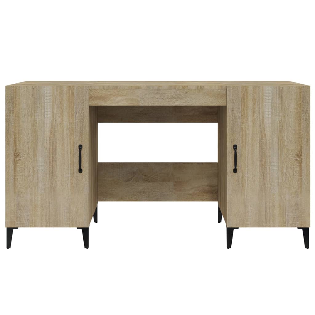 Bureau chêne Sonoma 140x50x75 cm en bois d'ingénierie